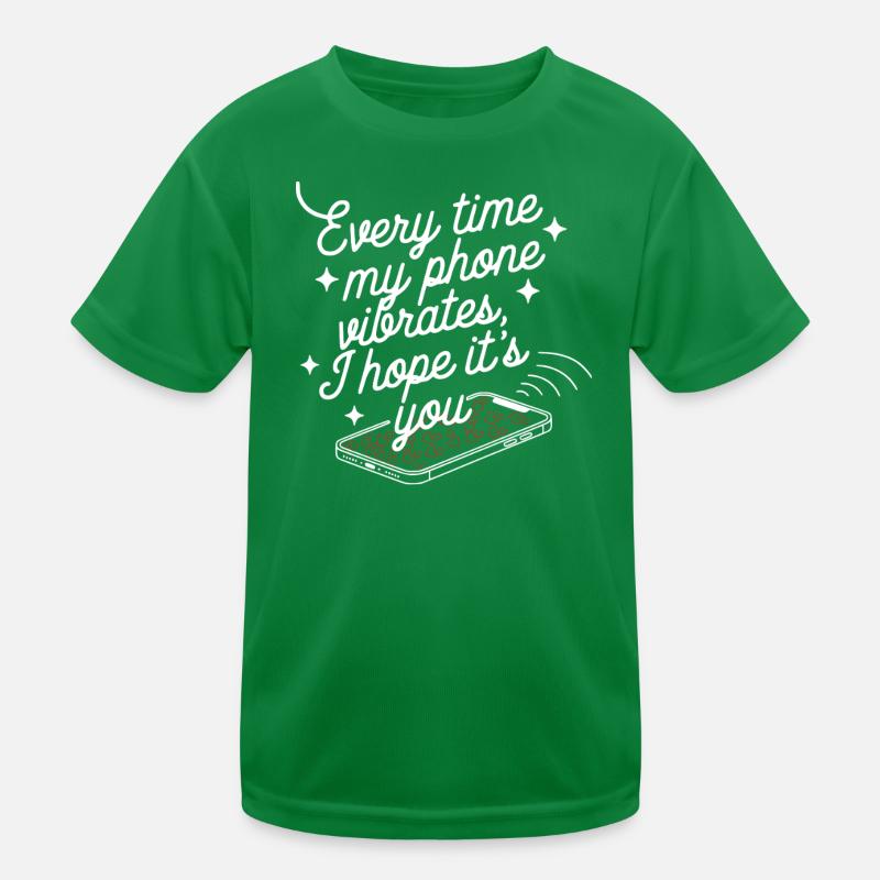 Simple Vibes - Conception de texte de téléphone propre avec des cœurs T-shirt sport Enfant