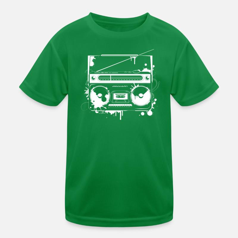 Retro Ghettoblaster Graffiti – Musik aus den 80ern Kinder Funktions-T-Shirt