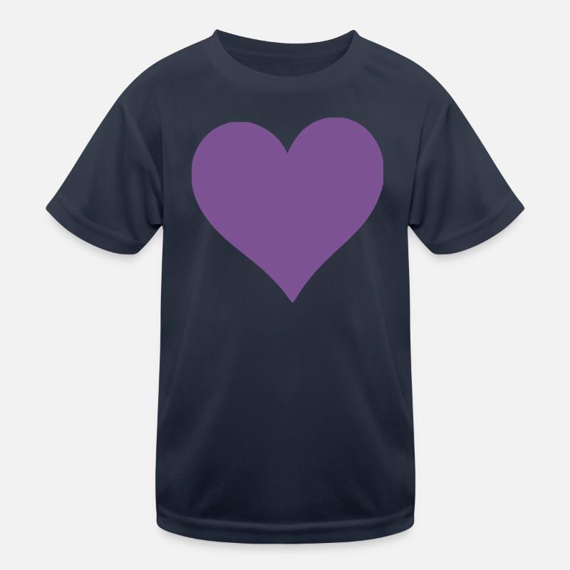 violet heart 2 hearts violet heart pattern Kids Functional T-Shirt