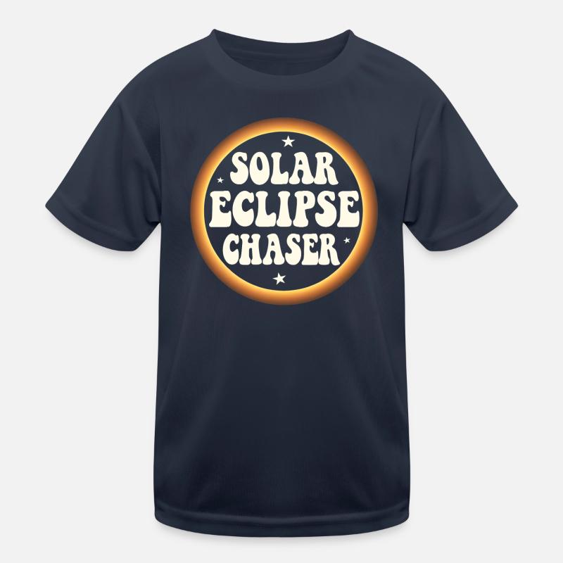 Solar eclipse chaser Kinder Funktions-T-Shirt