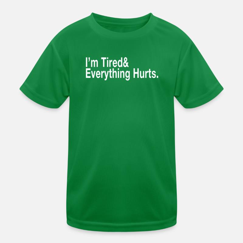 Ich bin müde Kinder Funktions-T-Shirt