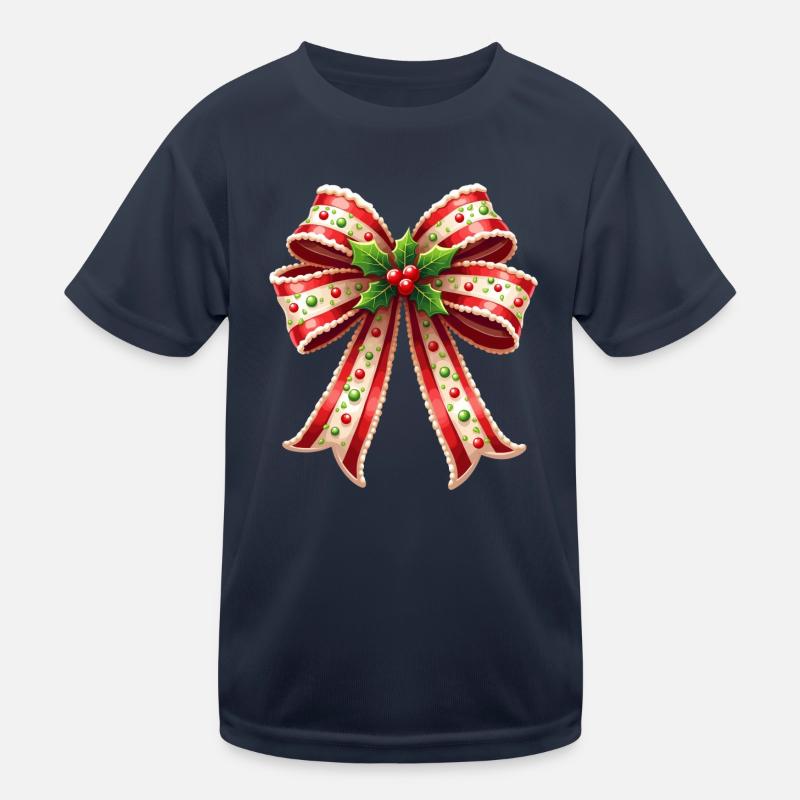 Weihnachtsgeschenk mit Zuckerrohrschleife Kinder Funktions-T-Shirt