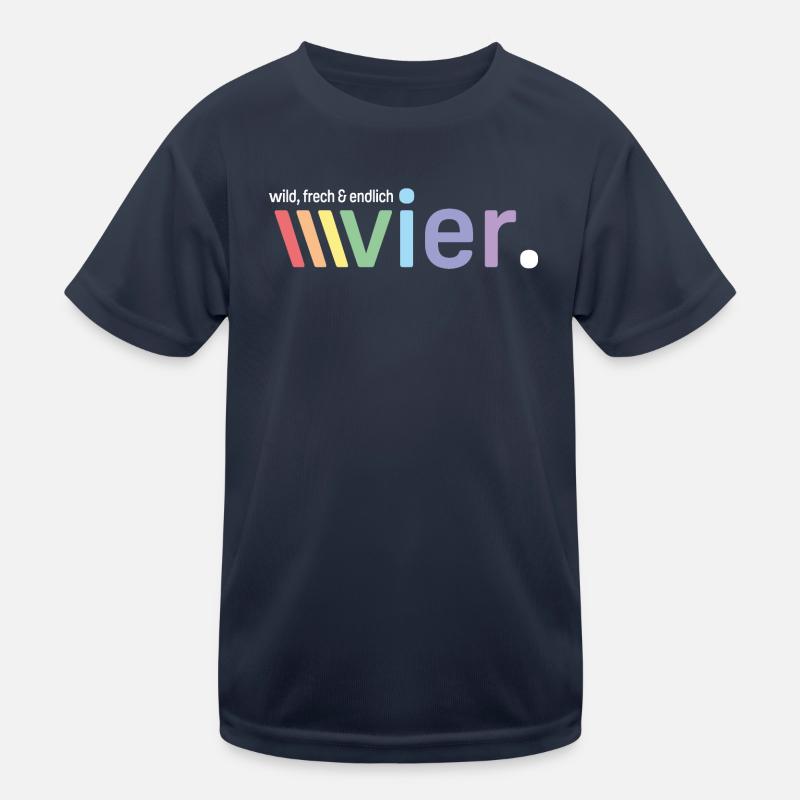wild, frech und endlich vier Kinder Funktions-T-Shirt