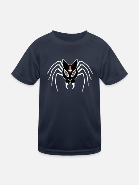Spidekuroeil - Kinder Funktions-T-Shirt - Navy - Vorne