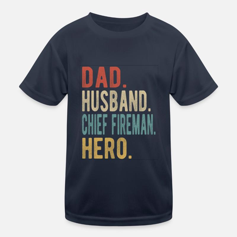 Chef Pompier Papa Mari Héros T-shirt sport Enfant