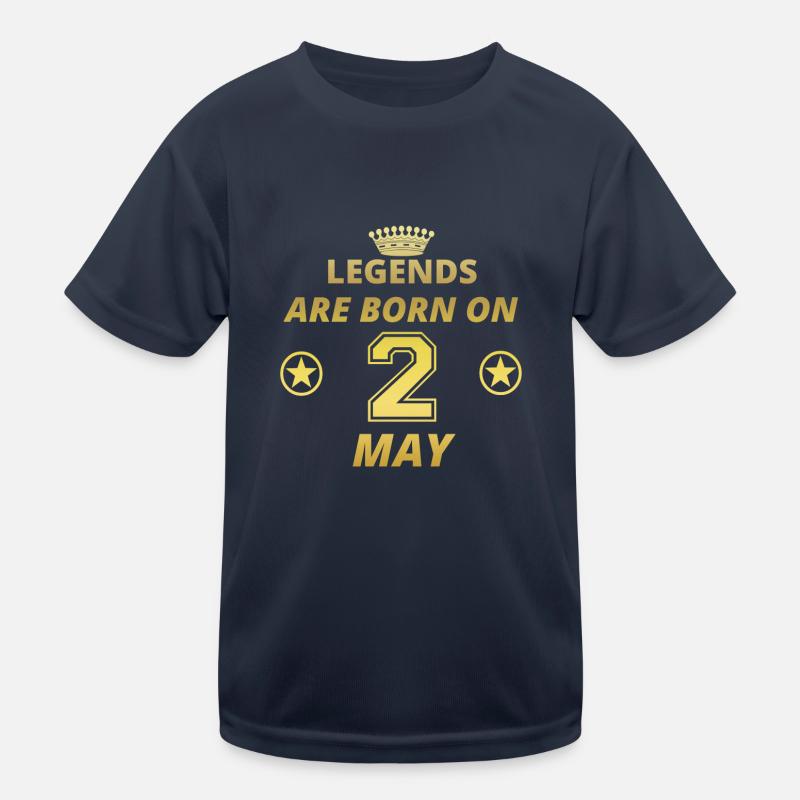 légendes anniversaire né le 2 mai T-shirt sport Enfant