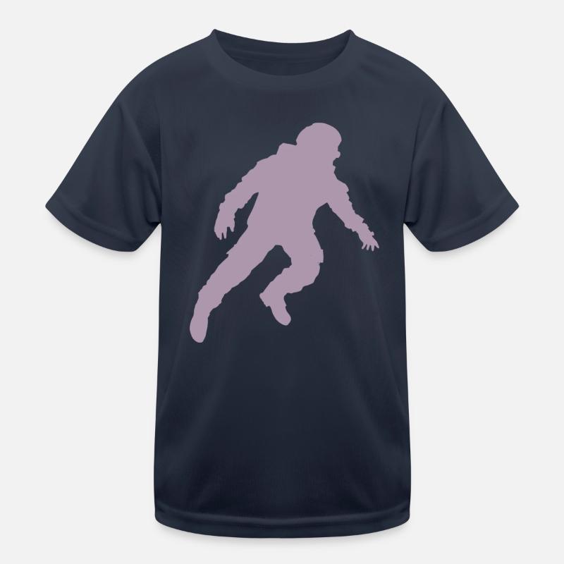 Schwebender Astronaut Silhouette Schwerelosigkeit Kinder Funktions-T-Shirt