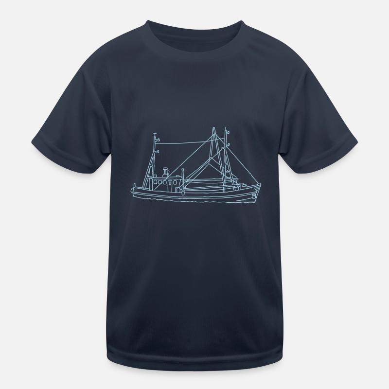 Fischerboot Kinder Funktions-T-Shirt