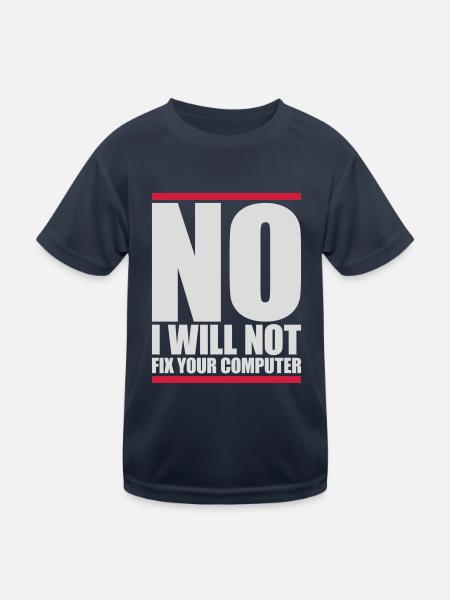 not fix your computer - Kids Functional T-Shirt - navy - Front