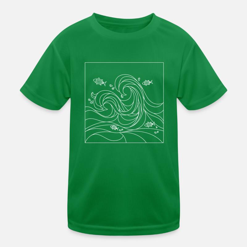geometric ocean Kids Functional T-Shirt