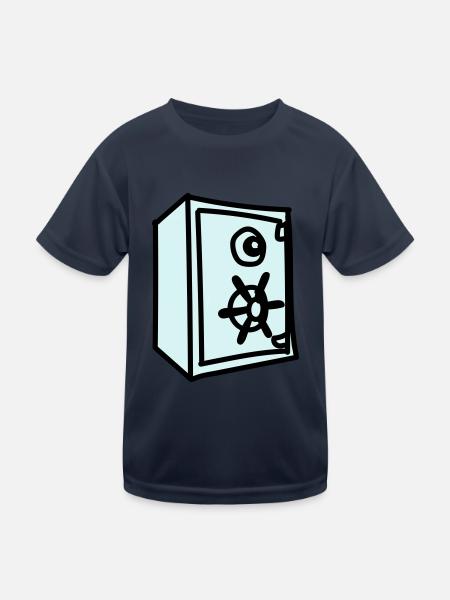Tresor - Kinder Funktions-T-Shirt - Navy - Vorne