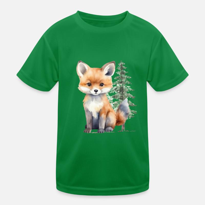 Fox in the forest Kids Functional T-Shirt