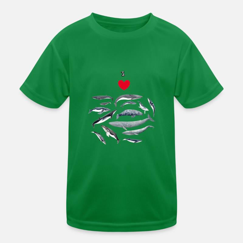 Les baleines aiment - J'adore les baleines - Baleines T-shirt sport Enfant