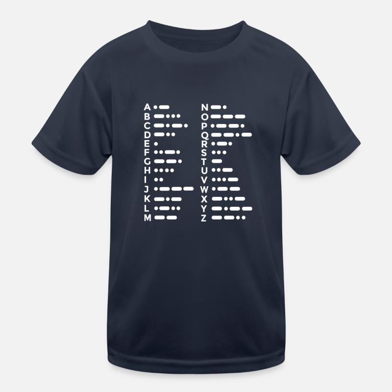 Morse Alphabet Kinder Funktions-T-Shirt