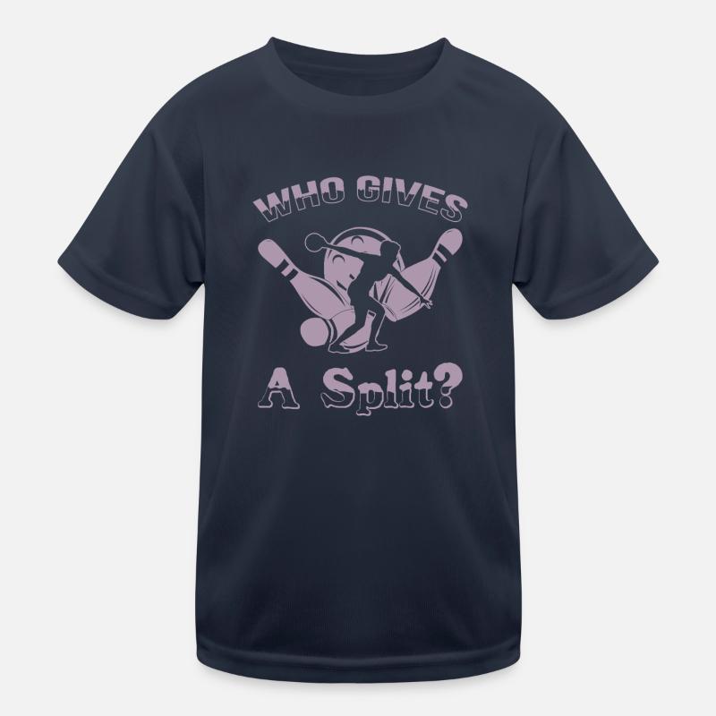 Bowling Saying Who gives a Split Kids Functional T-Shirt