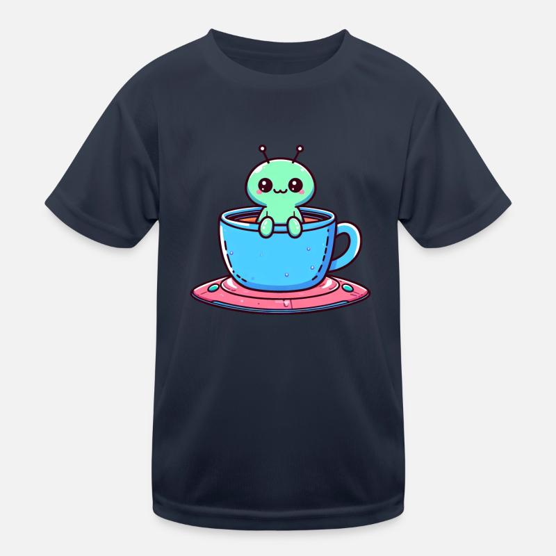 Green Alien & Coffee Tea : Rupture interstellaire avec T-shirt sport Enfant