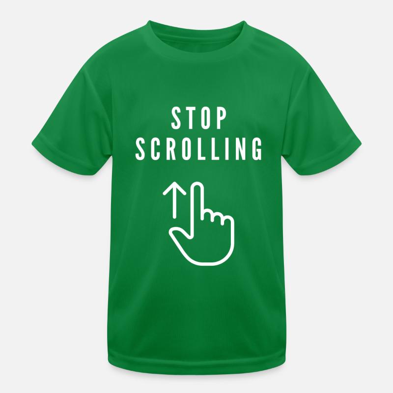 Smartphone Attention Span Scrolling Quality Time Kids Functional T-Shirt