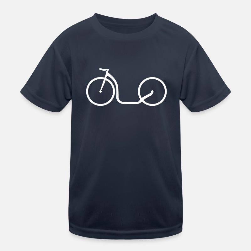 Tretroller Silhouette weiß Kinder Funktions-T-Shirt