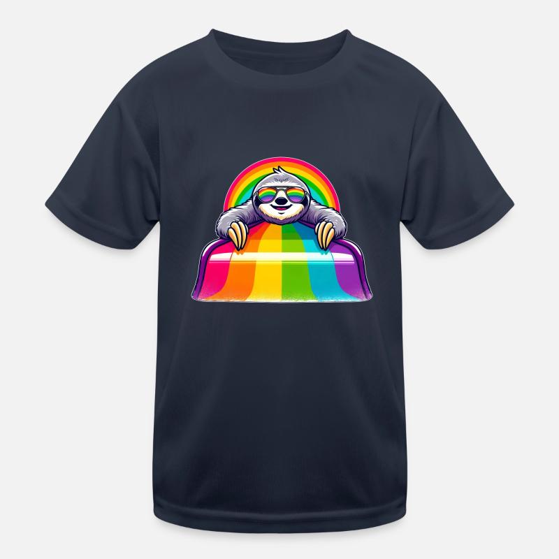LGBTQ Pride Sloth Rainbow Playground Kids Functional T-Shirt