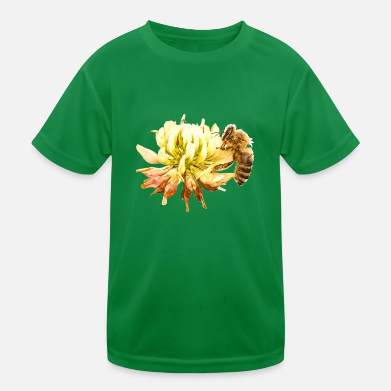 Honigbiene auf einer Blüte, A733151 Kinder Funktions-T-Shirt