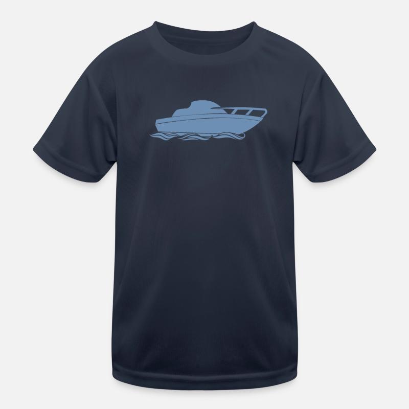 Motorboot Design für Motorbootfahrer Kinder Funktions-T-Shirt