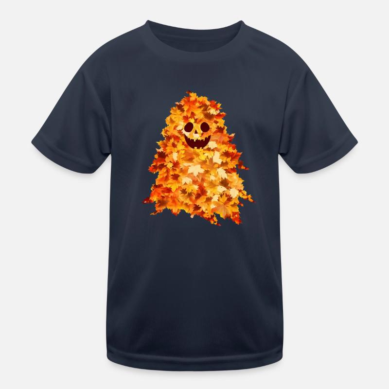 Fantôme automnal dans la forêt colorée de feuilles T-shirt sport Enfant