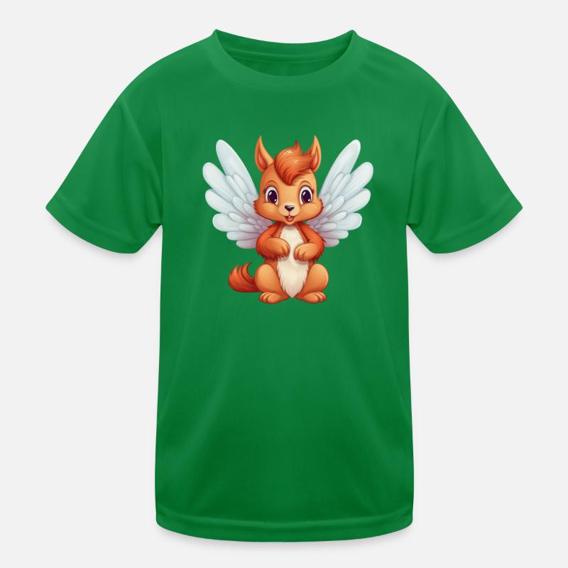 Süßes Eichhörnchen-Engel-Comic Kinder Funktions-T-Shirt
