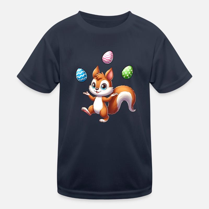 Osterei Jonglierendes Eichhörnchen Comic Design Kinder Funktions-T-Shirt