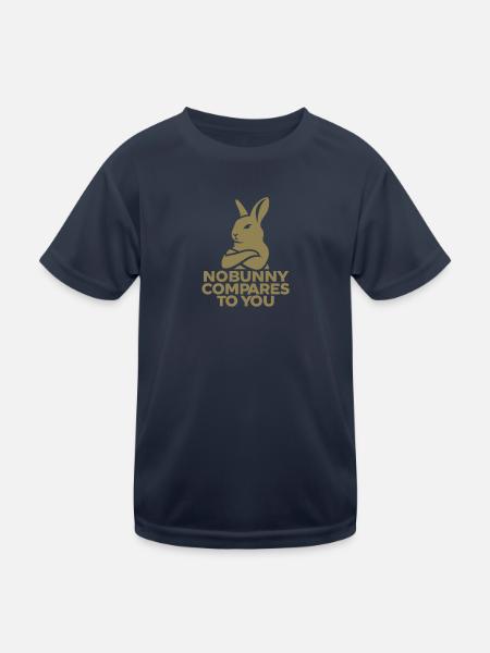 Hase "Nobunny Compares to You" - Kinder Funktions-T-Shirt - Navy