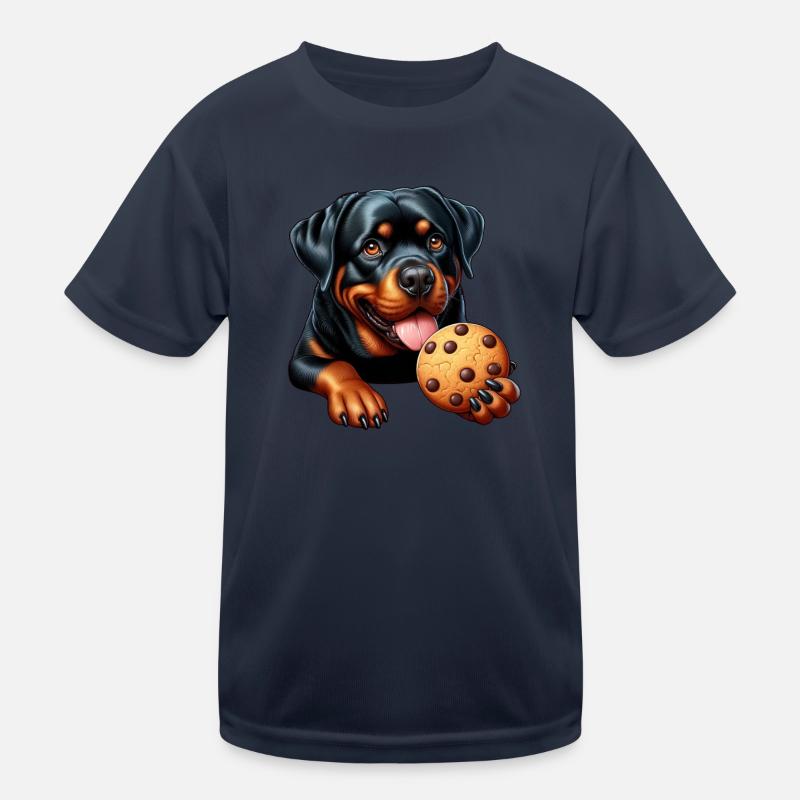 Rottweiler Dog Cookie Cookie Love Candy Kids Functional T-Shirt