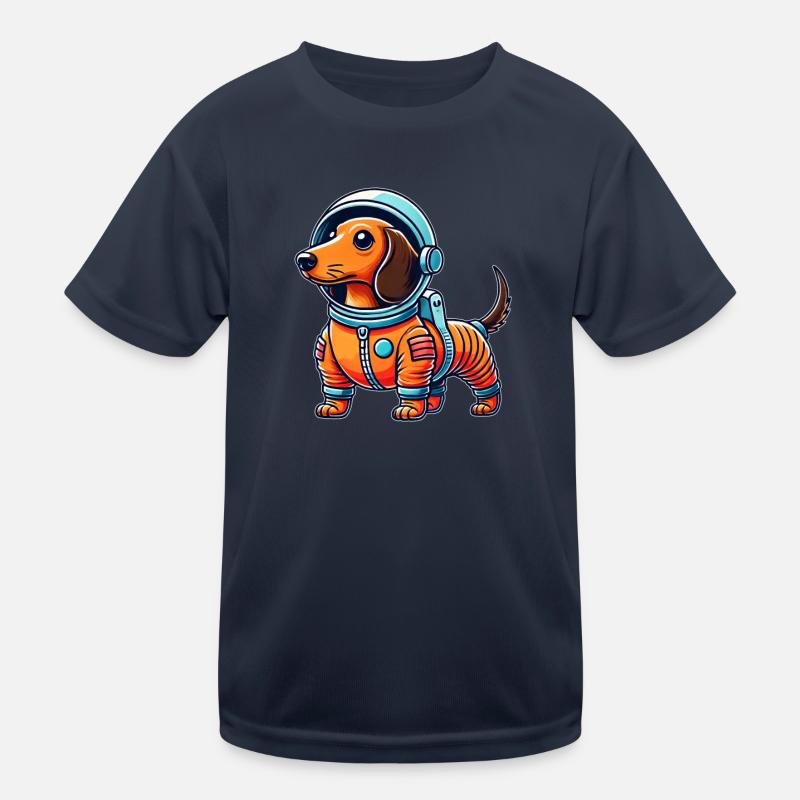 Teckel, astronaute, espace, science-fiction T-shirt sport Enfant