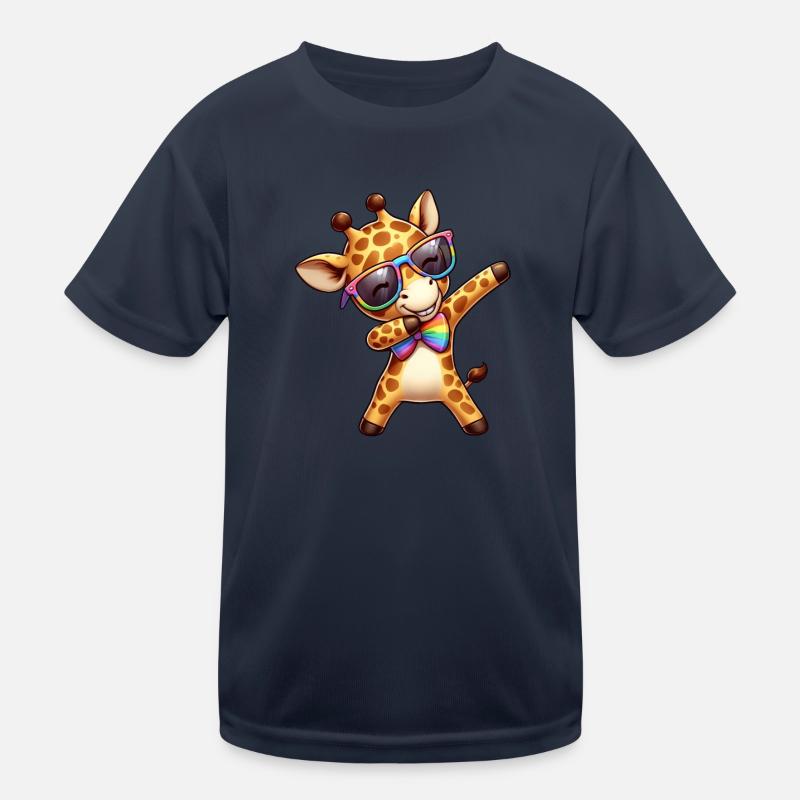 Coole Regenbogen Giraffe dabbing LGBT Kinder Funktions-T-Shirt