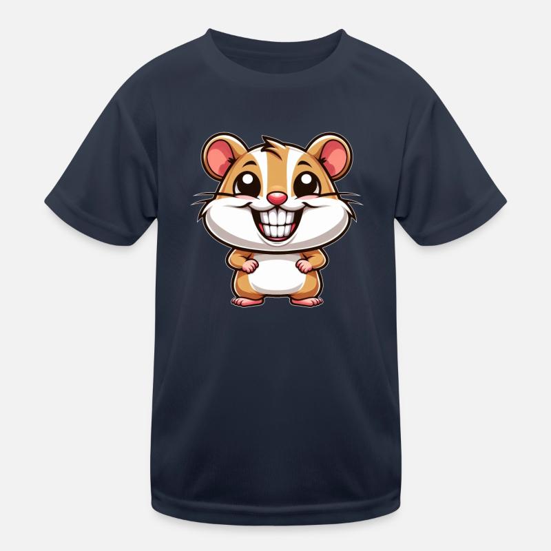 Mignon hamster cochon d’Inde bande dessinée drôle T-shirt sport Enfant