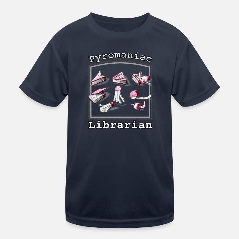 Pyromaniac Librarian Igniting Book Ideas Kids Functional T-Shirt