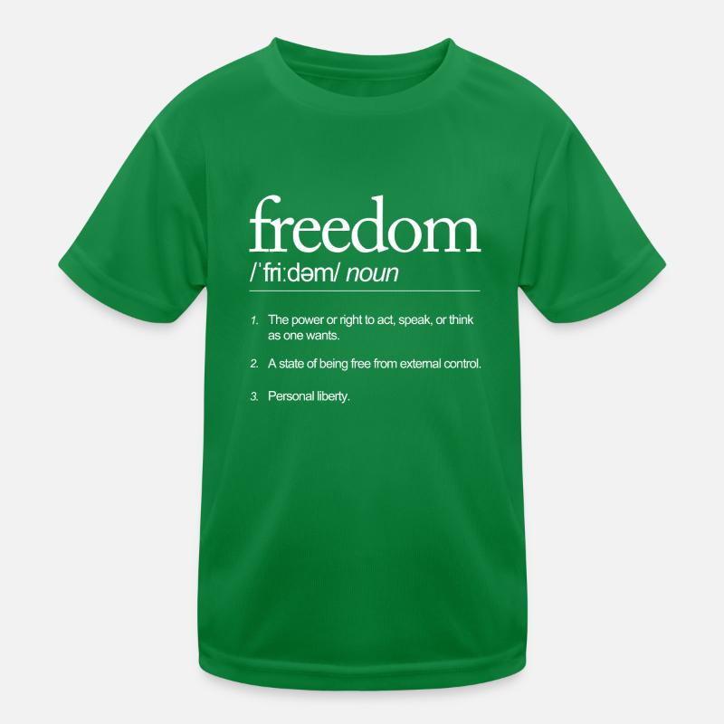 Freedom Definitely Speaking Action Thinking Kids Functional T-Shirt