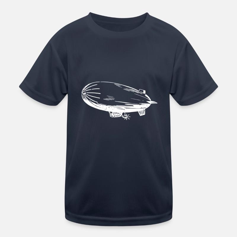 Silhouette d’un dirigeable – Stylé - T-shirt sport Enfant - bleu marine