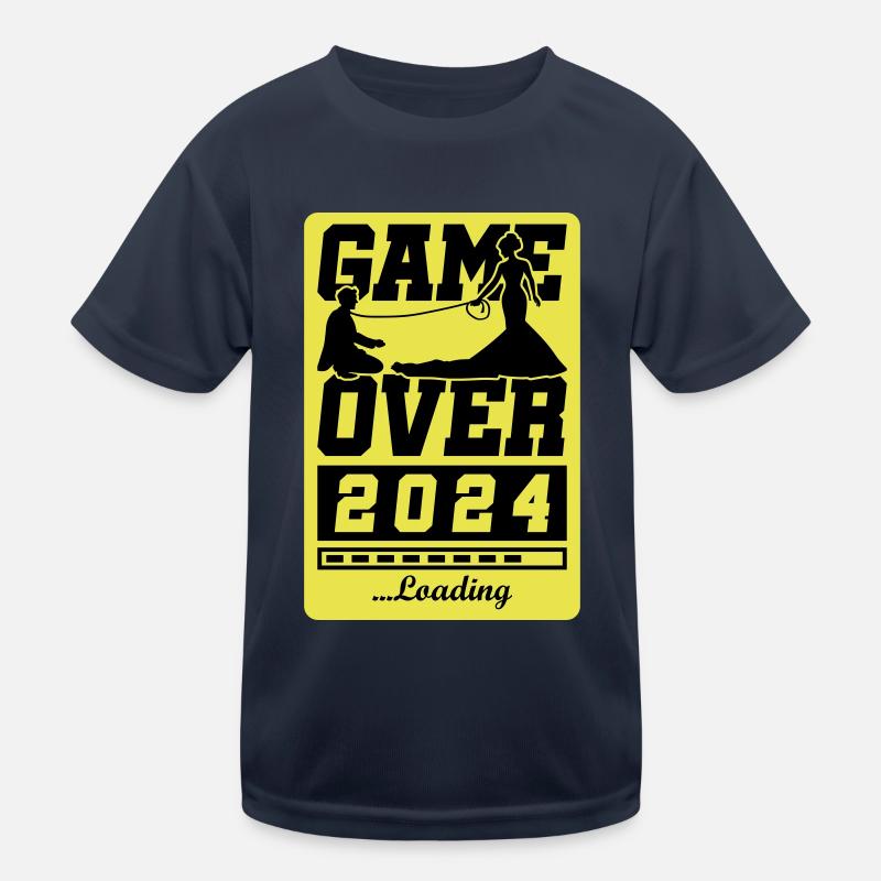 Hochzeit Loading 2024 Game Over Kinder Funktions-T-Shirt