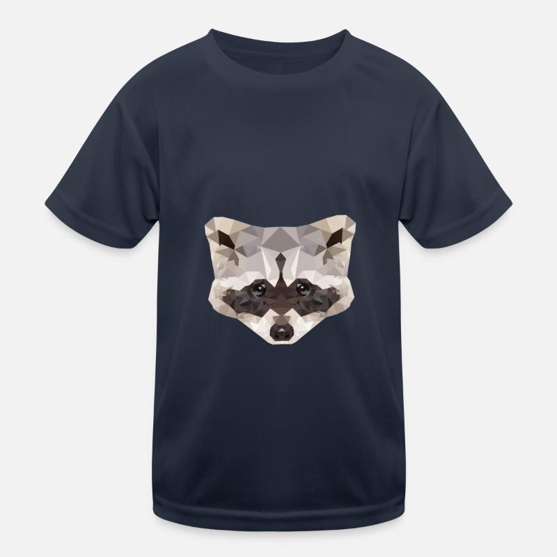 Waschbär Polygon Kinder Funktions-T-Shirt