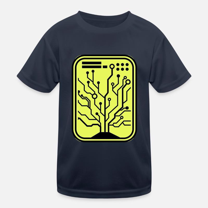 micro chip Kinder Funktions-T-Shirt
