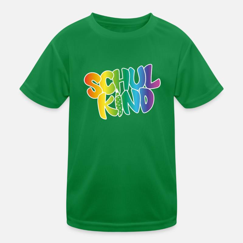 Schulkind Regenbogenfarben Kinder Funktions-T-Shirt