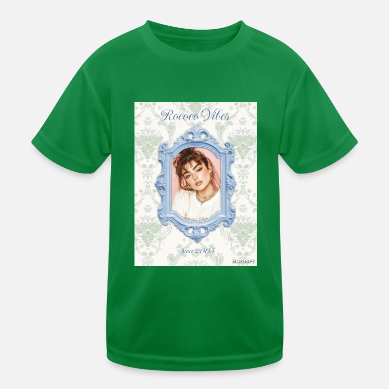 Bilderrahmen hellblau Kinder Funktions-T-Shirt