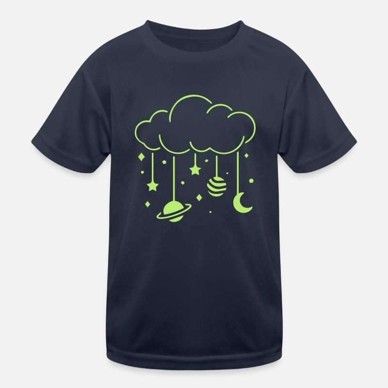 Clouds at night mobile Kids Functional T-Shirt