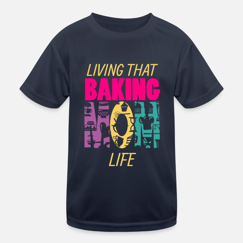 Living That Baking Mom Life Baker Mama Kids Functional T-Shirt