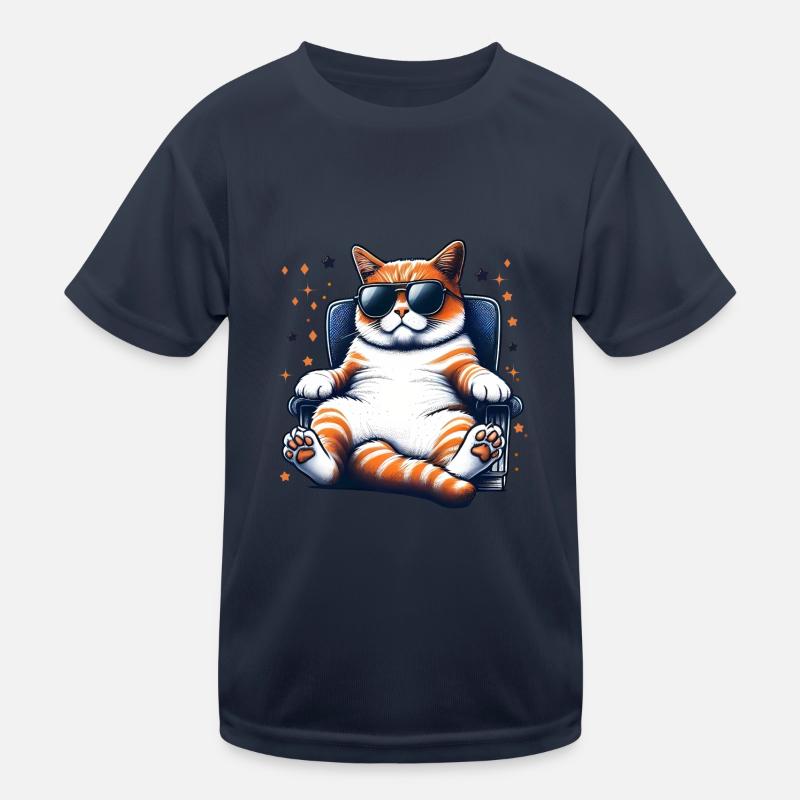 Abgeschottete Katze Kinder Funktions-T-Shirt
