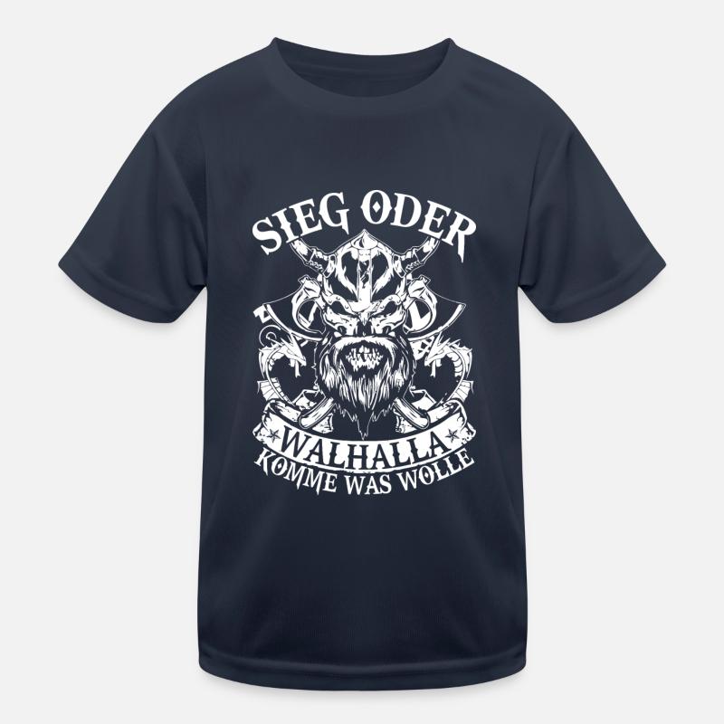 Sieg oder Walhalla Kinder Funktions-T-Shirt