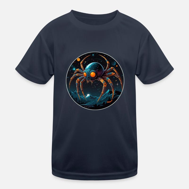 Space spider in space in orbit Kids Functional T-Shirt