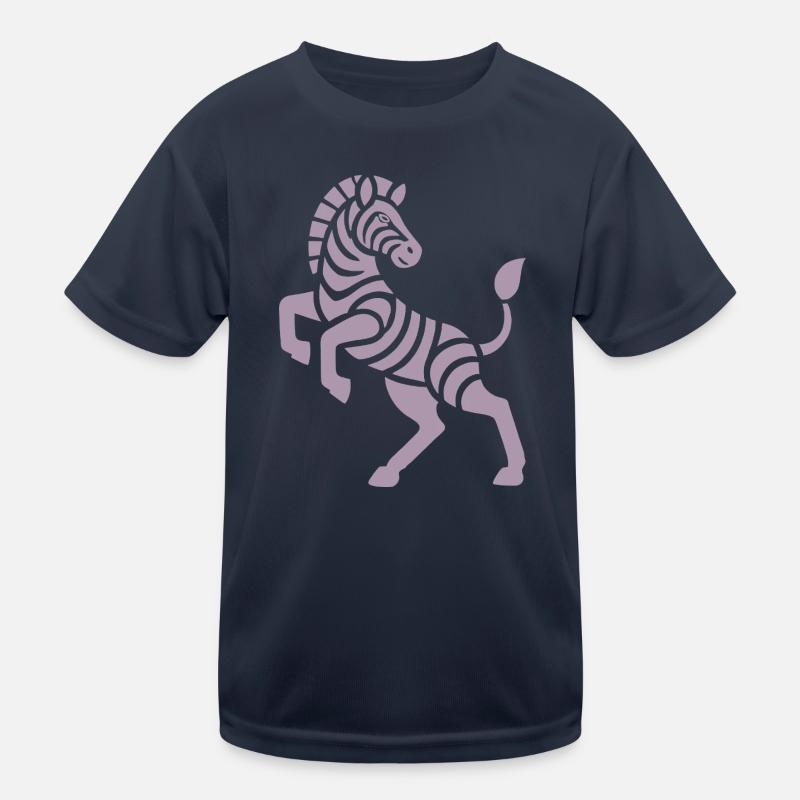 Zebra Silhouette Kunststück Minimal Design Kinder Funktions-T-Shirt