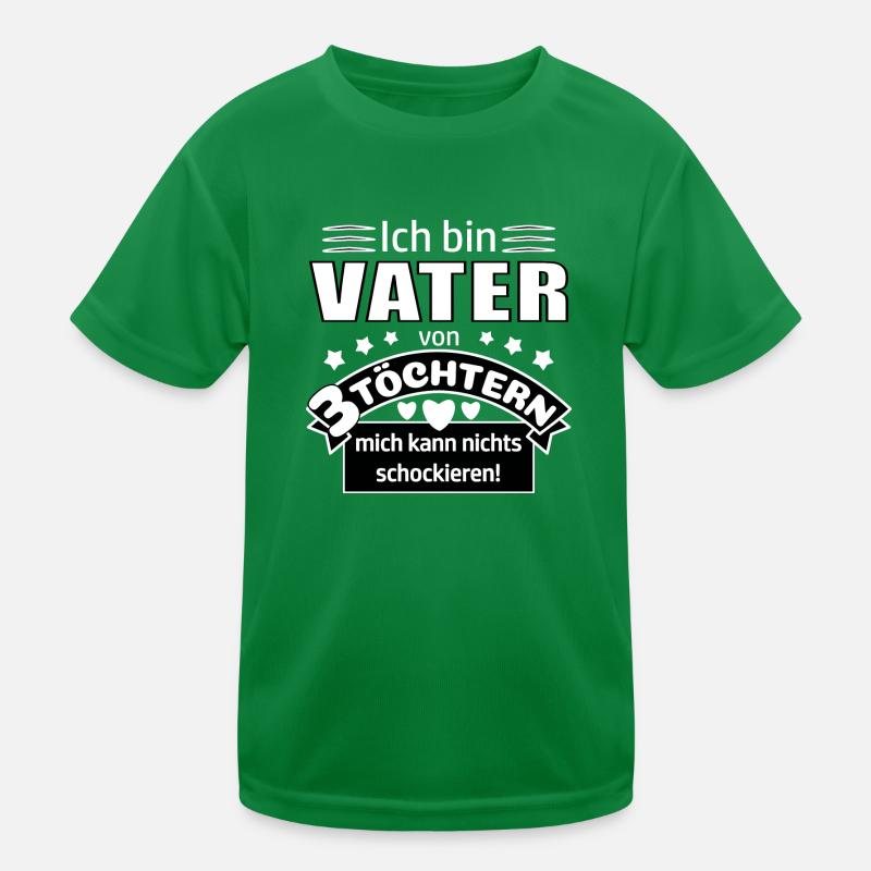 Vater von 3 Töchtern Kinder Funktions-T-Shirt