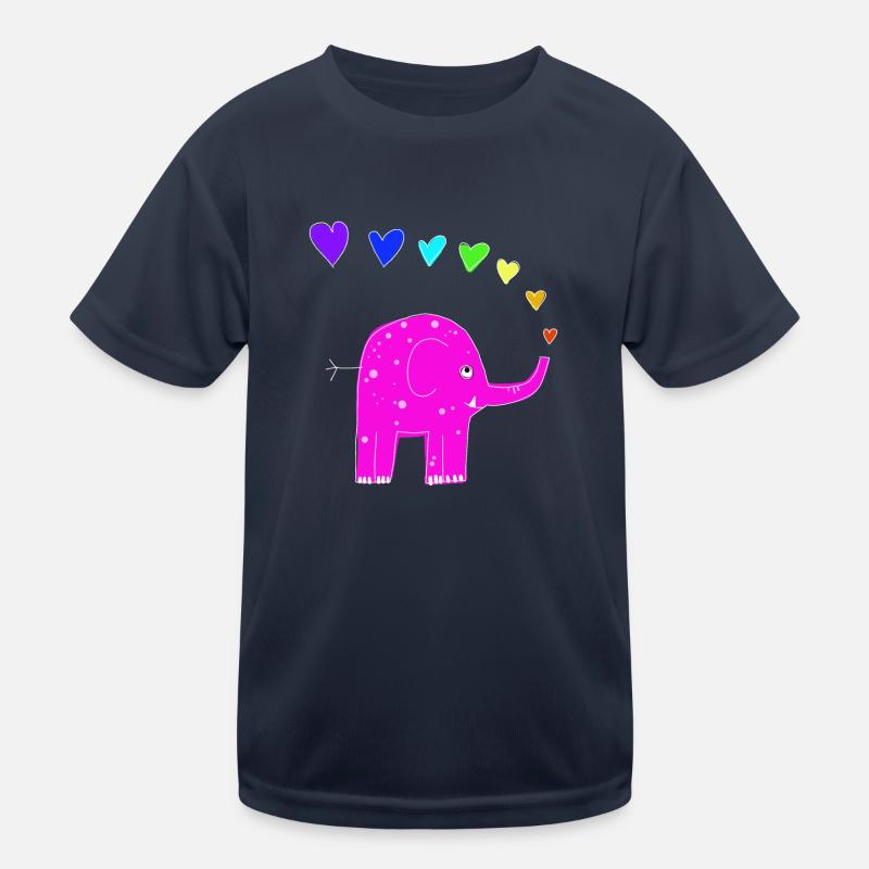 Éléphant arc-en-ciel T-shirt sport Enfant
