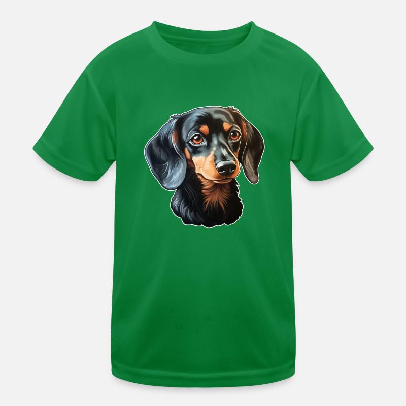 Teckel Tête de teckel T-shirt sport Enfant